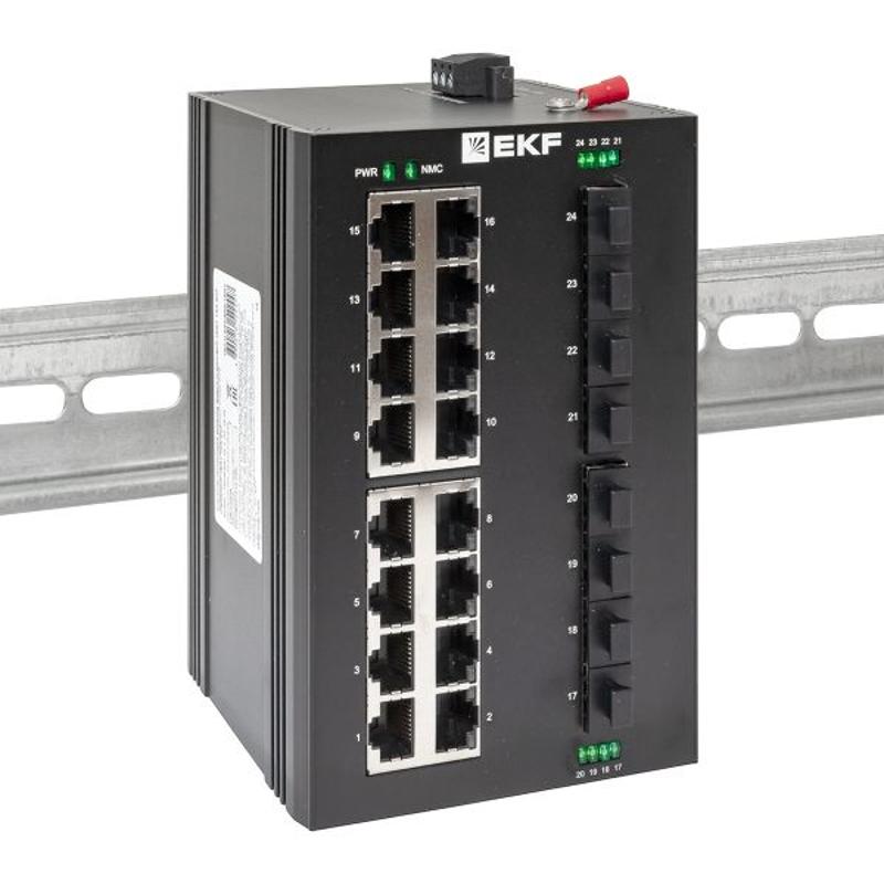Промышленный неуправляемый коммутатор U-8GX/SFP-16GT, 8 портов 1000Base-X SFP, 16 портов 10/100/1000Base-T(X) RJ45, монтаж на динрейку TSX |TSX-U-8GX/ — миниатюра 13