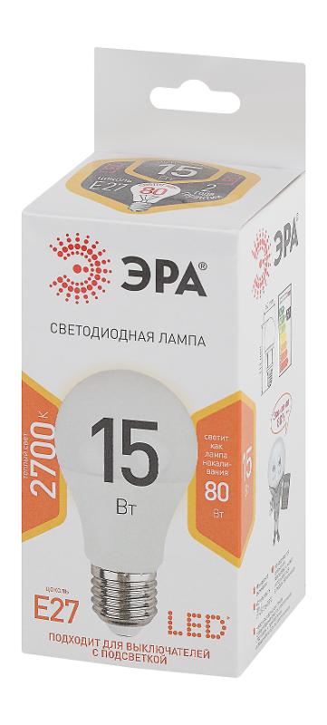 Лампа светодиодная LED 15Вт Е27 220В 2700К smd A60 груша | Б0020592 | ЭРА — миниатюра 2