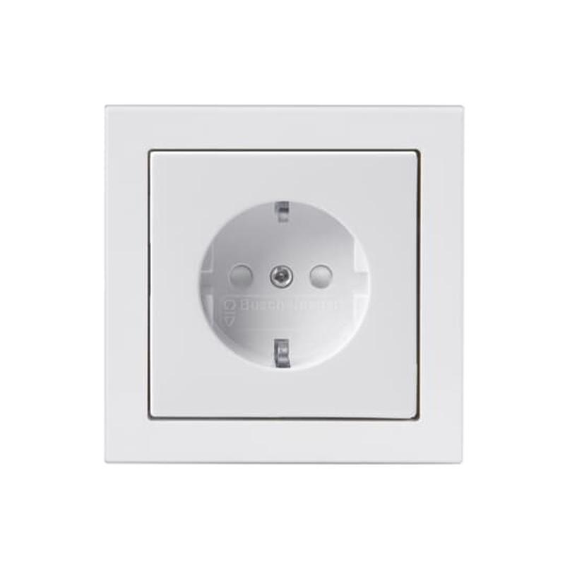 Розетка Shuko 16А 230В, в комплекте с рамкой, Impressivo, белый | 20EUJ-84  | 2TKA003848G1 | ABB — ABB
