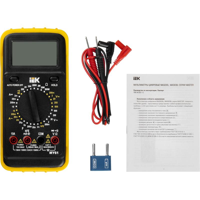 Мультиметр цифровой  Professional MY61  | TMD-5S-061 | IEK — миниатюра 9
