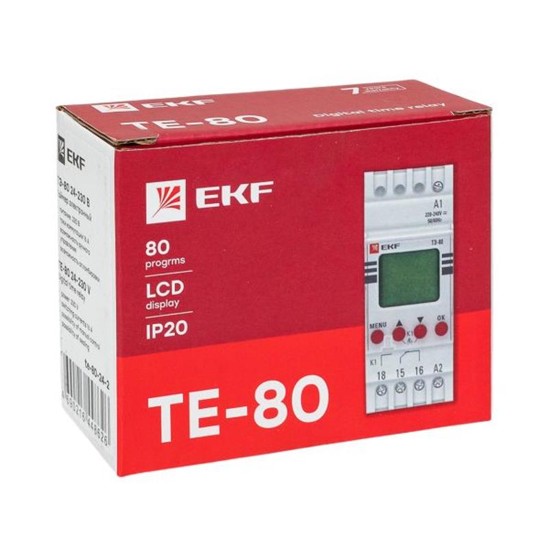 Таймер электронный двухканальный ТЭ-80 24-230В | te-80-24-2 | EKF — миниатюра 41