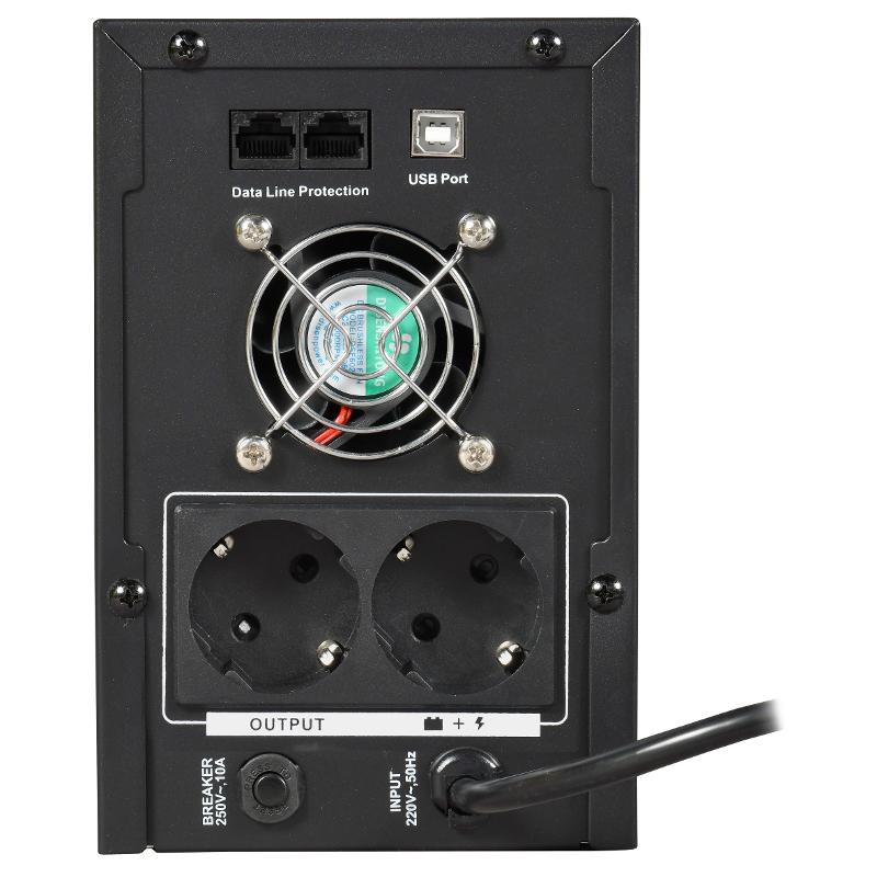 ITK ELECTRA ET ИБП 2кВА/1,2кВт с АКБ 2х9AH USB Schuko | EET-2000VA-1-002-S | ITK — миниатюра 4
