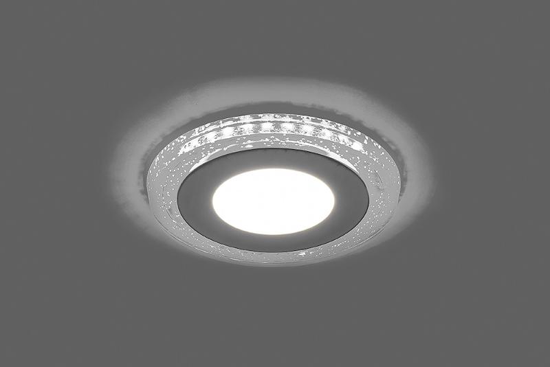 Светильник светодиодный встраиваемый круг AL2330, 9W, 720 Lm, 4000К и подсветка 4000К, белый | 29587 | FERON — миниатюра 2