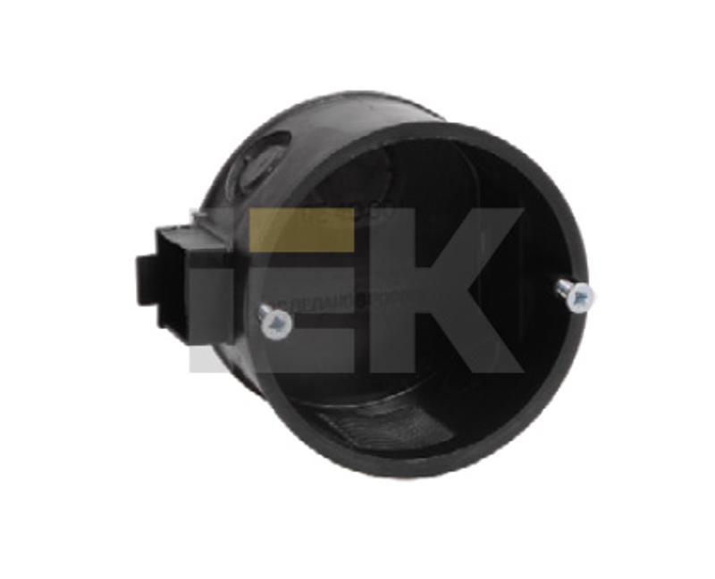 Коробка распределительная с/у 92х92x45 КМ41022 с саморезами, пластиковые лапки, с крышкой (для полых стен) | UKG11-092-092-045-P | IEK — миниатюра 2