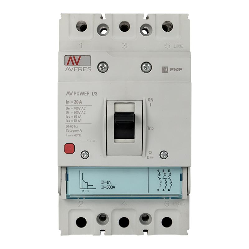 Выключатель автоматический AV POWER-1/3 20А 35kA TR | mccb-13-20-TR-av | EKF — миниатюра 2