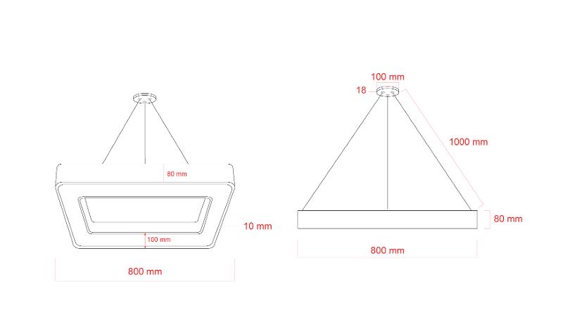 Светильник светодиодный Geometria SPO-162-W-40K-070 800*800*80 см 70Вт 4000К Белый корпус ЛТ | Б0058894 | ЭРА — миниатюра 4