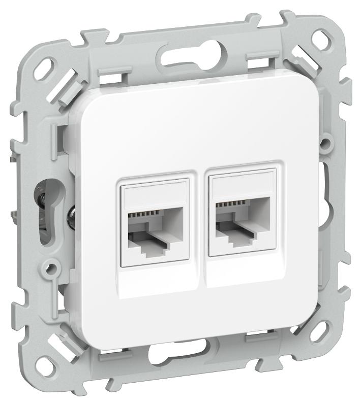 FLITE Розетка 2-ая компьютерная RJ45 кат.5Е UTP РК5е-2-0-ФлБ белый | FI-K22-1-K01 | IEK — IEK (ИЭК)