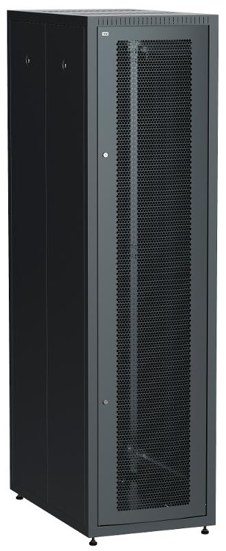Шкаф LINEA E 42U 600х1000мм двери 2шт перф. и метал. чер | LE05-42U61-PM | ITK — ITK