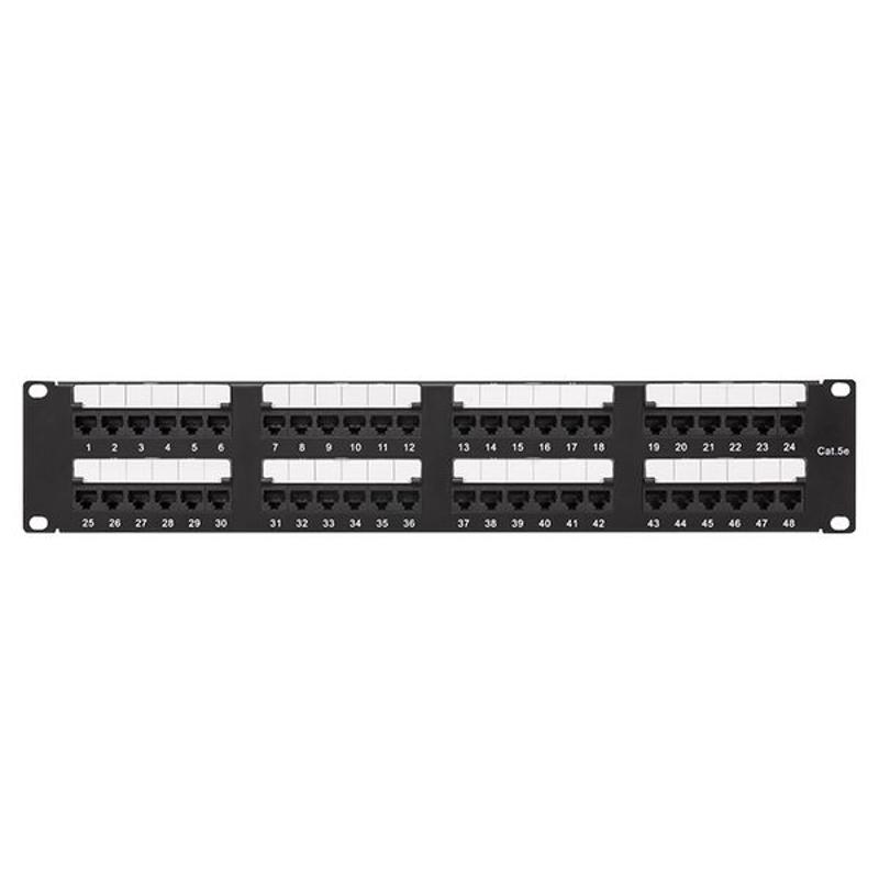 Патч-панель TERACOM PRO 19'' Cat.5E 2U неэкранированная UTP 48 портов RJ-45 Dual IDC | TRP-PPNL-5EUTP-2U48 | EKF — миниатюра 6