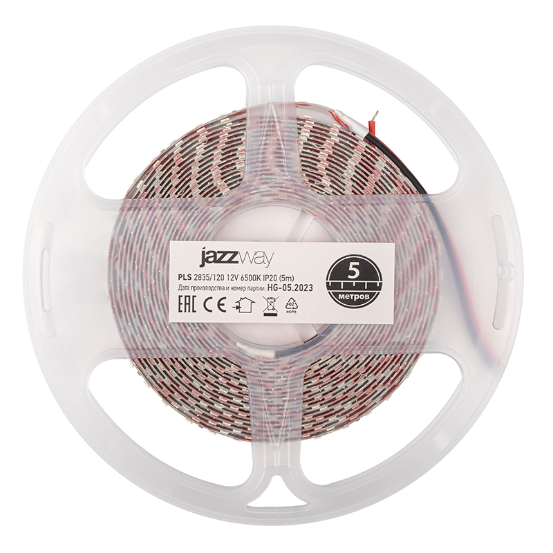 Лента светодиодная LED PLS 2835/120 12Вт 12В 6500К IP20 5м | 2859051 | Jazzway — миниатюра 5