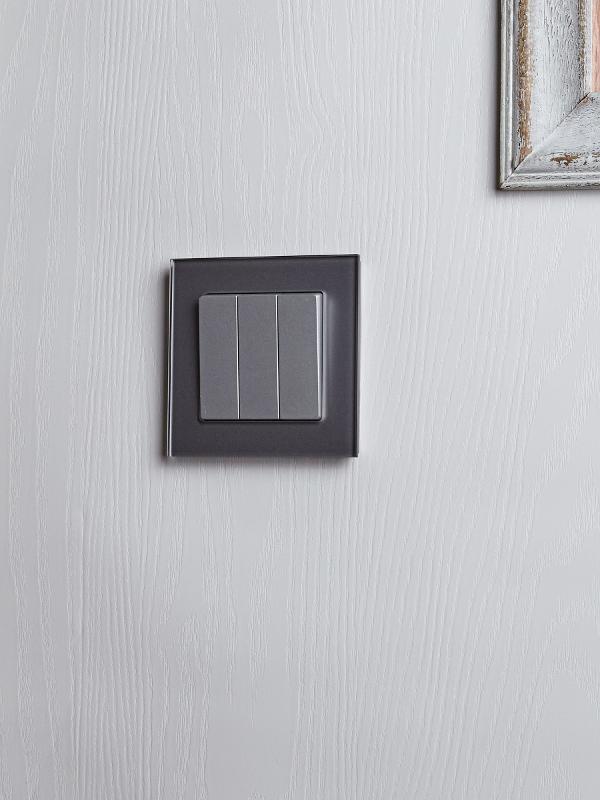 BRITE Выключатель 3-клавишный 10А ВС10-3-0-БрА алюминий | BR-V30-0-10-K47 | IEK — миниатюра 7