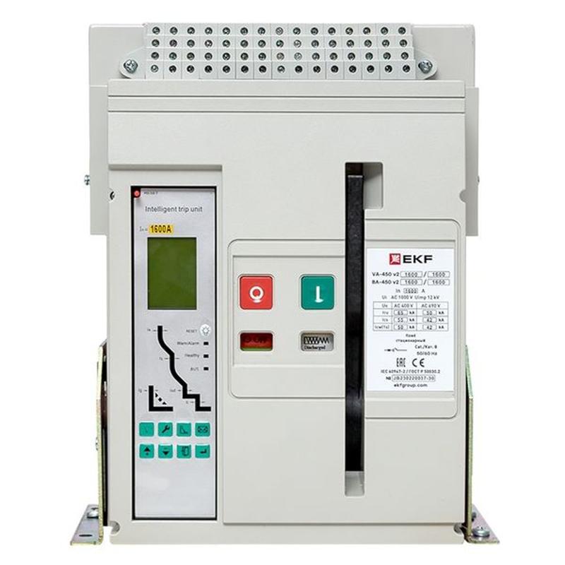 Выключатель автоматический ВА-450 1600/800А 3P 65кА стационарный v2 | mccb450-1600-800-v2 | EKF — миниатюра 5