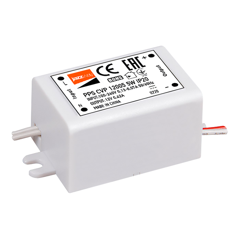 Драйвер для светодиодной ленты LED PPS CVP 12005 5Вт 12В IP20 | 1032423 | Jazzway — миниатюра 1