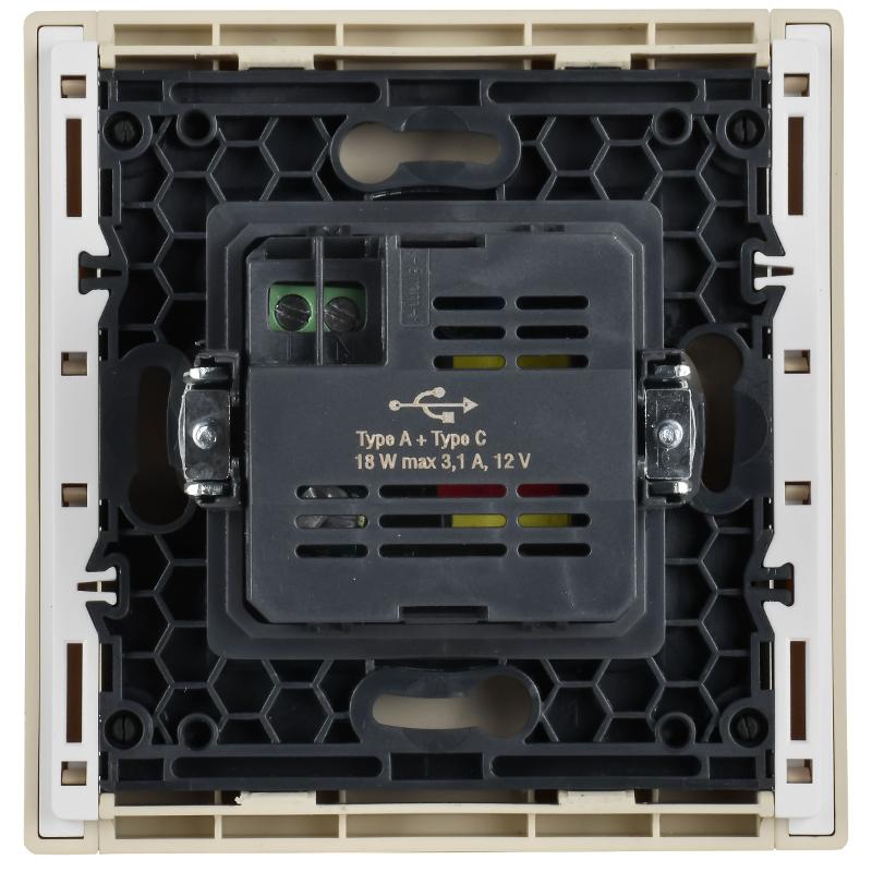 FORTE&PIANO Розетка USB A+C 18Вт FP451 ваниль | FP-U22-018-K10 | IEK — миниатюра 4