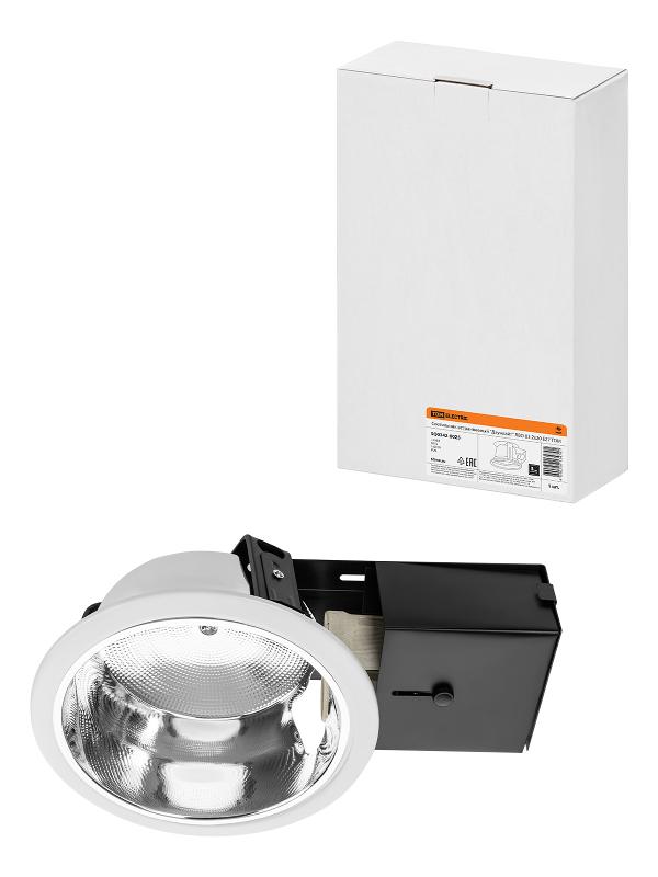Светильник встраиваемый под лампу ЛВО 03 Downlight 2х20Вт КЛЛ Е27 IP20 | SQ0342-0025 | TDM — TDM ELECTRIC