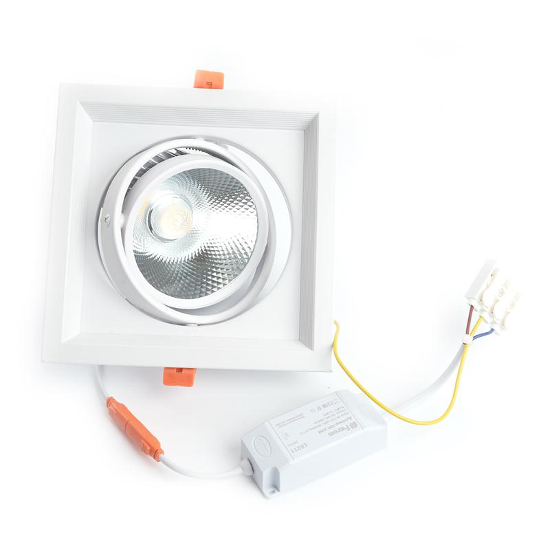 Светильник светодиодный встраиваемый карданный AL201, 1x20W, 1800 Lm, 4000К, 35 градусов, белый | 29776 | FERON — миниатюра 2