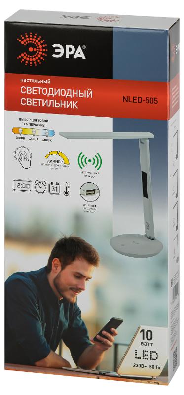Настольный светильник NLED-505-10W-W светодиодный белый | Б0057199 | ЭРА — миниатюра 2