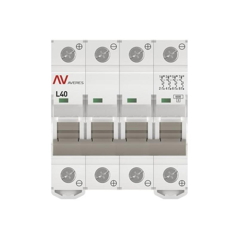 Выключатель автоматический AV-6 DC 4P 40A (L) 6kA AVERES | mcb6-DC-4-40L-av | EKF — миниатюра 3