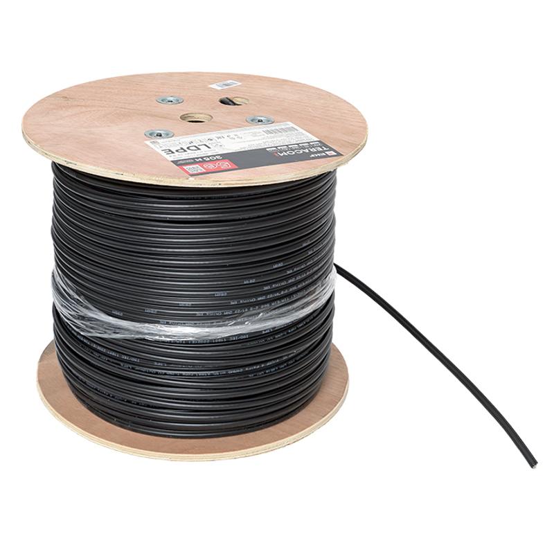 Кабель витая пара TERACOM PRO Cat.5E F/UTP 4 пары solid 24AWG 1,2 мм черный катушка 305м | TRP-5EFTP-04PE-BK-OTW3 | EKF — миниатюра 5