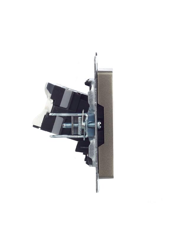BRITE Розетка компьютерная RJ45 кат.5E РК10-БрШ шампань | BR-K10-1-K37 | IEK — миниатюра 3