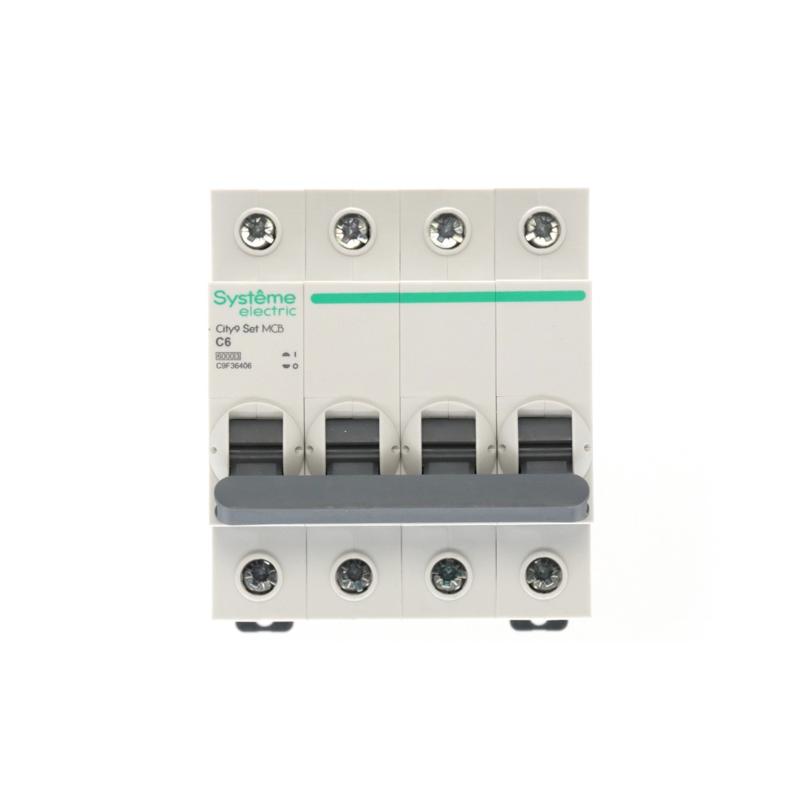 Выключатель автоматический четырёхполюсный 6A C 6kA City9 | C9F36406 |Systeme Electric — миниатюра 3