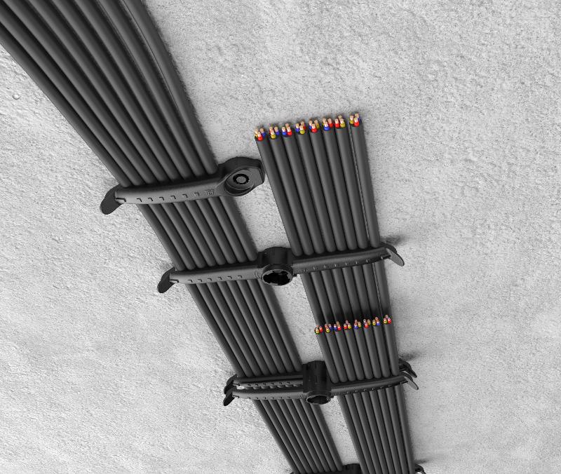 ELASTA Держатель кругл. кабеля двуст. на 16 мест черный  | ET-TA00D-DD-K02-20 | ИЭК — миниатюра 5