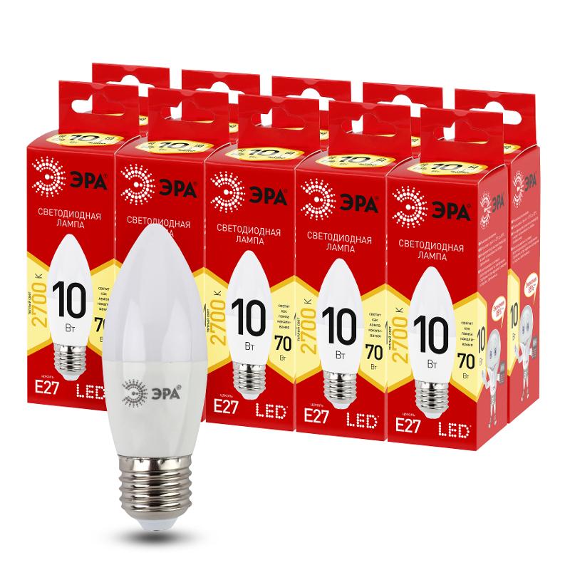 Лампа светодиодная RED LINE LED B35-10W-827-E27 R E27 / Е27 10 Вт свеча теплый белый свет | Б0052377 | ЭРА — миниатюра 4