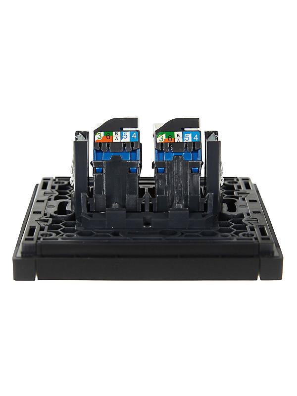 FORTE&PIANO Розетка комп. 2-ая RJ45 кат.6 FP134 черный | FP-K20-2-K02 | IEK — миниатюра 5