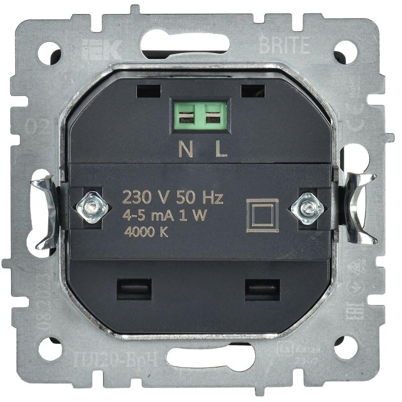 BRITE Подсветка LED встраиваемая ПЛ20-БрЧ черный | BR-FL20-K02 | IEK — миниатюра 3