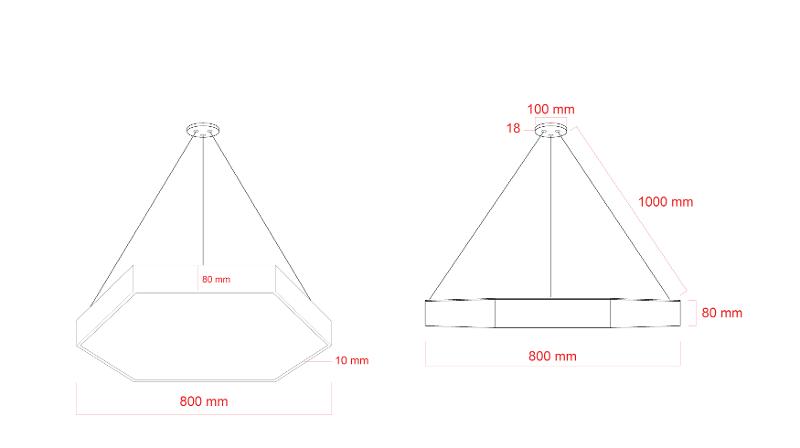 Светильник светодиодный Geometria SPO-122-B-40K-066 800*800*80 см 66Вт 4000К Черный корпус ЛТ | Б0058877 | ЭРА — миниатюра 3