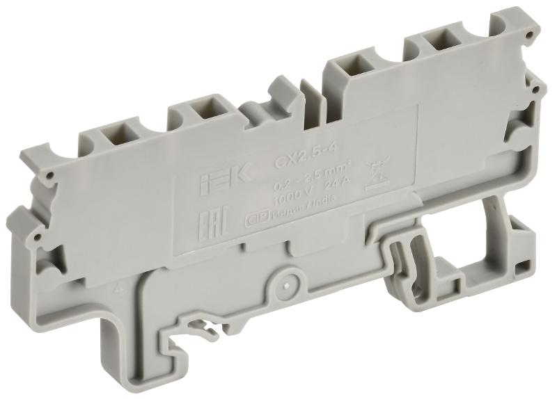 ARMAFIX Клемма пруж. CX2.5-4 2,5мм2 4-конт. серая | AF-CT40-00-4-K03-002 | IEK — миниатюра 2