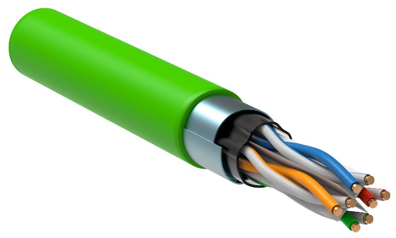 Кабель связи витая пара F/UTP, кат.6 4x2х23AWG solid, LSZH, 305м, зеленый | LC1-C604-322 | ITK — ITK