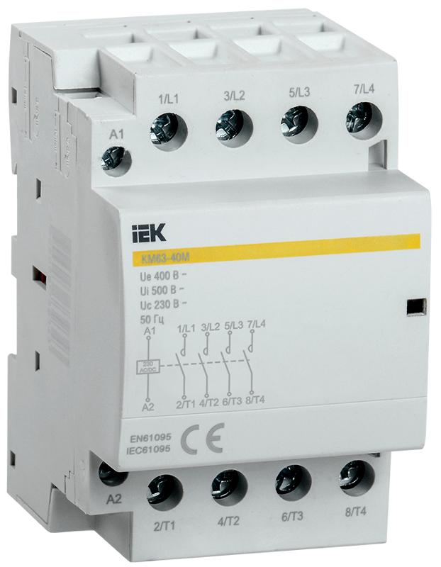 Контактор модульный КМ63-40М AC/DC IEK | MKK21-63-40 | IEK — IEK (ИЭК)