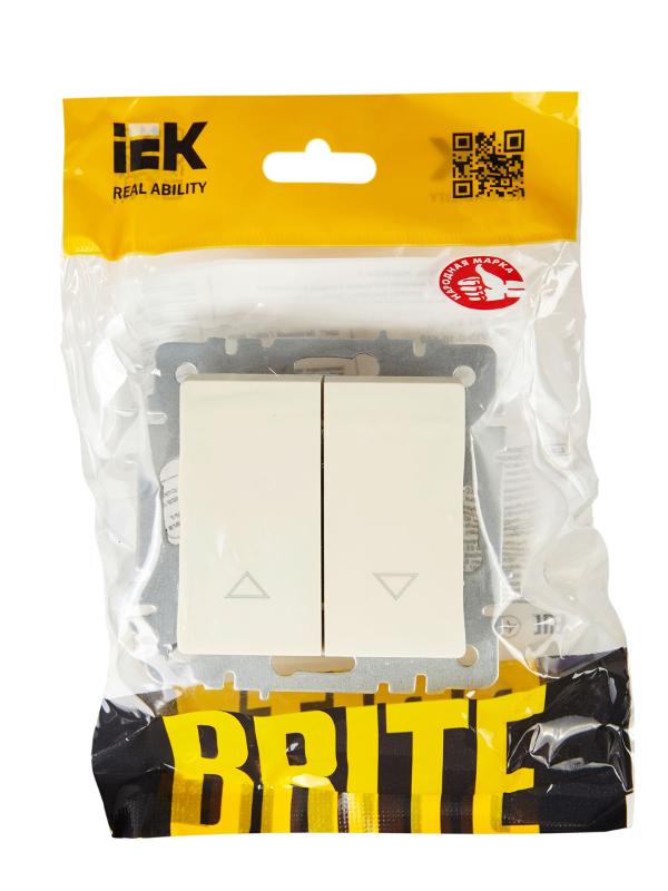 BRITE Выключатель жалюзи 10А ВС10-1-5-БрКр бежевый  | BR-V15-0-10-K10 | IEK — миниатюра 6