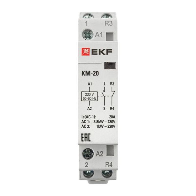Контактор модульный КМ 20А NО+NC (1 мод.) EKF PROxima | km-1-20-11 | EKF — миниатюра 10