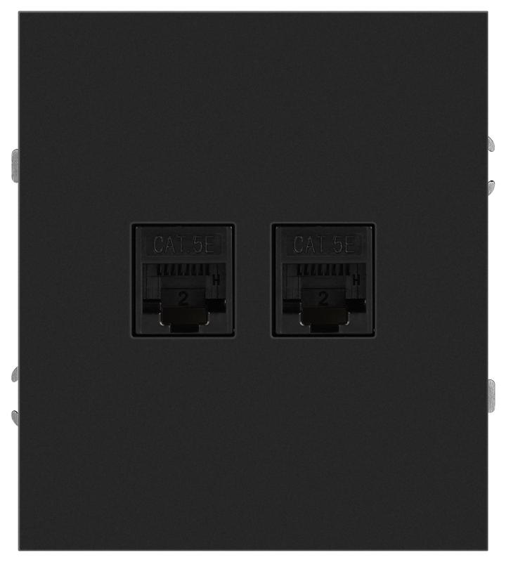 Розетка Arktik 16-3108-05 информационная двойная 2XRJ45 антрацит | Б0070488 | ЭРА — ЭРА (Энергия света)