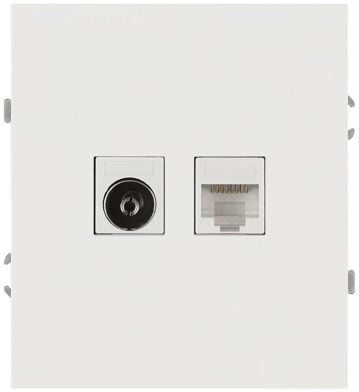 Розетка Arktik 16-3110-08 комбинированная RJ45+TV белый матовый | Б0070501 | ЭРА — ЭРА (Энергия света)
