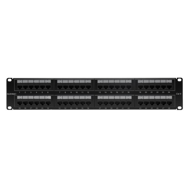 Патч-панель 19",2U,CAT6, 48 портов RJ45, неэкранированная | RN6PPU242 | DKC — миниатюра 3
