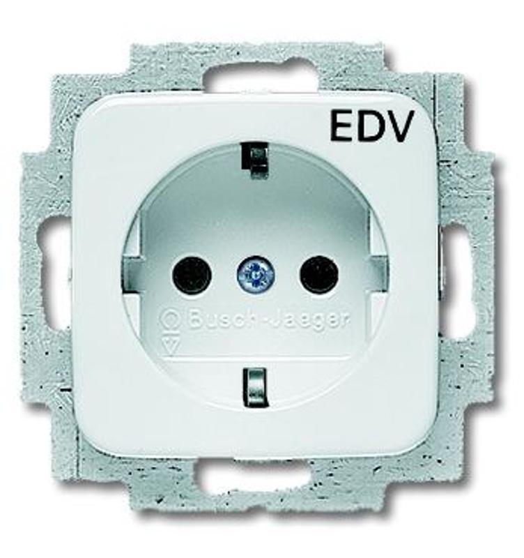 Розетка SCHUKO 16А 250В с маркировкой EDV, серия Reflex SI, цвет альпийский белый | 2011-0-6206  | 2CKA002011A6206 | ABB — ABB