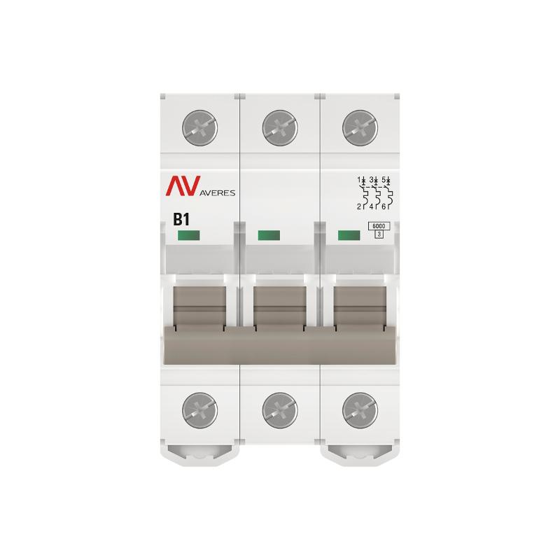 Выключатель автоматический трехполюсный AV-6 1А B 6кА AVERES | mcb6-3-01B-av | EKF — миниатюра 5
