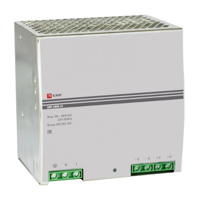 Блок питания 24В DRP-240W-24 EKF PROxima | drp-240w-24 | EKF — EKF
