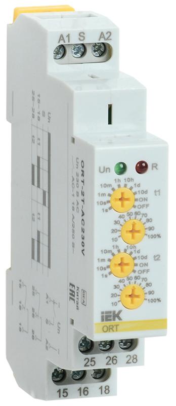 Реле времени ORT 2 конт. 2 уст. 230 В AC  | ORT-2T-AC230V | IEK — IEK (ИЭК)