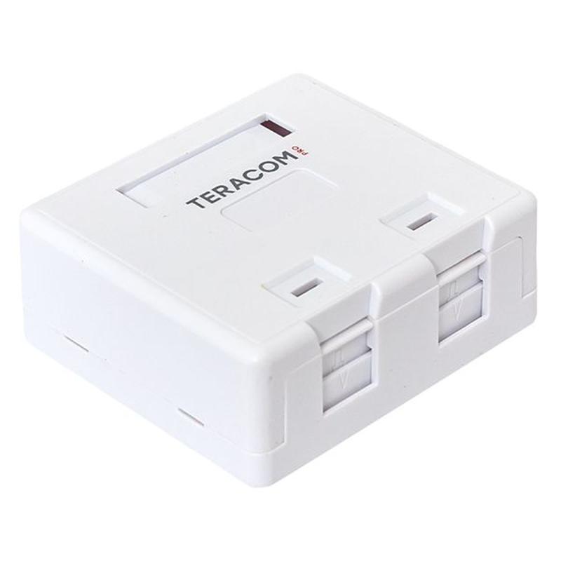 Корпус настенной розетки TERACOM PRO на 2 модуля Keystone со шторками и маркерами белый | TRP-EBOX-2KSTN-WH | EKF — миниатюра 19
