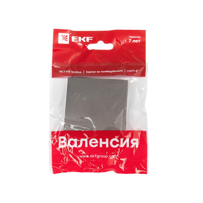 Валенсия лицевая панель выключателя 1-кл. 10А графит EKF PROxima |  ESV10-L-021-60 |  EKF — миниатюра 3