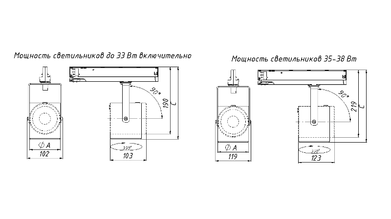 Светильник светодиодный ARMA/T LED 38 WH D45 4000K | 1102300540 | Световые Технологии — миниатюра 4