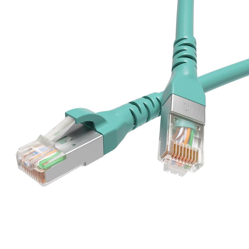 Патч-корд экранированный CAT6A S/FTP 4х2, LSZH, бирюзовый, 10.0 м | RN6ASF4500AQ | DKC — DKC (ДКС)