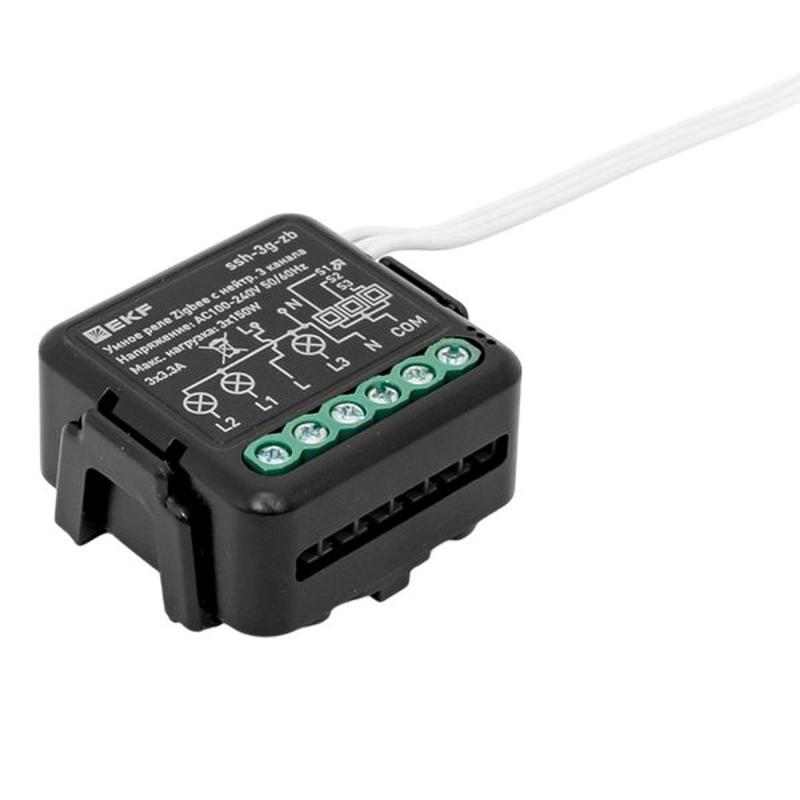Умное реле в подрозетник 3-канальное с нейтралью Zigbee EKF Connect Select | ssh-3g-zb | EKF — миниатюра 8