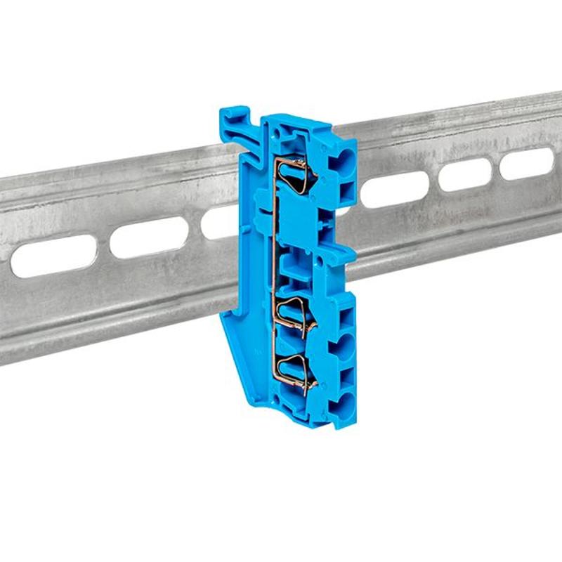Колодка клеммная пружинная JXB-ST-2.5 28А 3 вывода синяя EKF | plc-jxb-st-2.5-3-blue | EKF — миниатюра 12