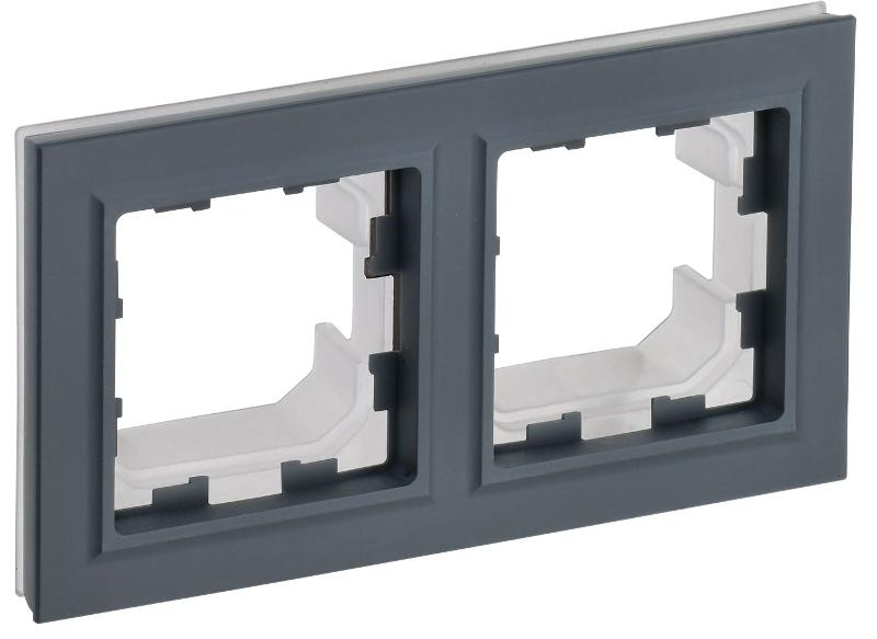 BRITE Рамка 2-ая IP44 РУ-2-БрГ-44 графит  | BR-M22-44-K53 | IEK — IEK (ИЭК)