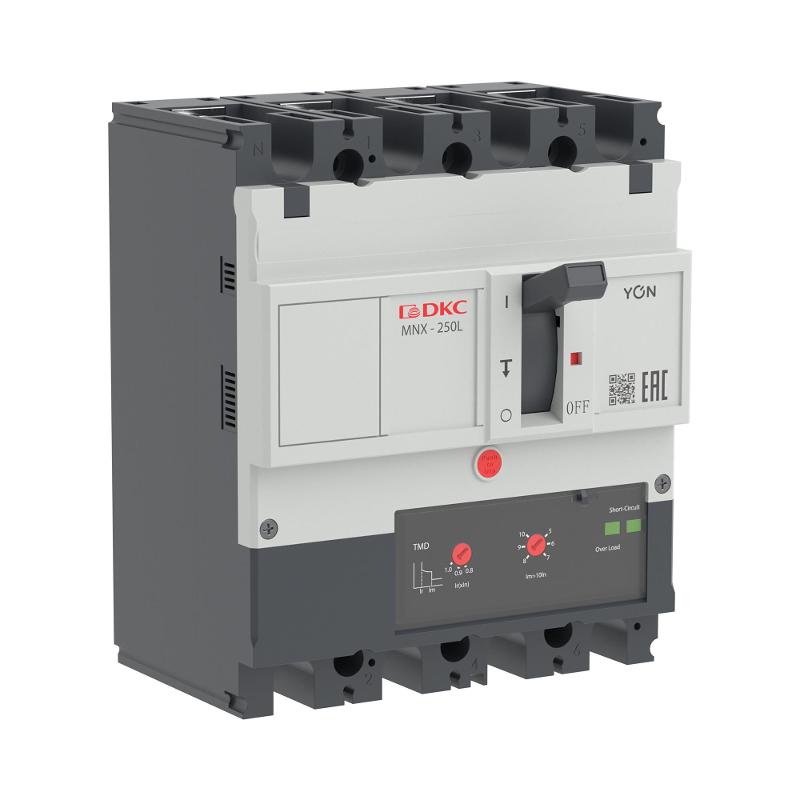 Авт. выкл. YON pro MNX250L 4P 250A 70kA при AC415V расц. TMD | MNX250L4PTMD0250 | DKC — миниатюра 1